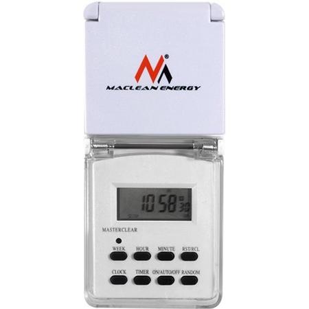 EXTERNE ELEKTRONISCHE PROGRAMMER Digitale timer MCE08 witte kleur Met Penaarde
