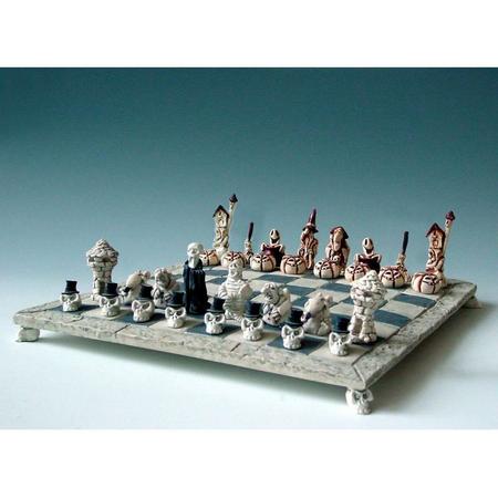 Halloween - schaakspel - schaakbord - polystone