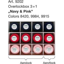 Madeira Overlockbox Navy/Pink Aerolock & Aeroflock