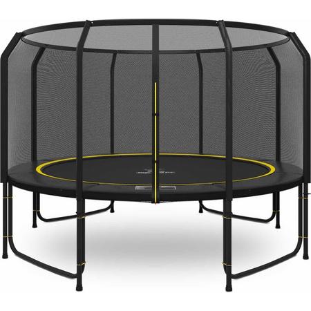 Magic Jump Fiber Black trampoline 427 cm met veiligheidsnet