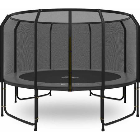Magic Jump Fiber Grey trampoline 427 cm met veiligheidsnet