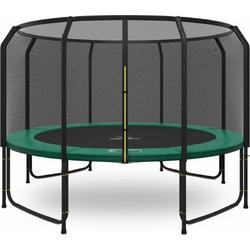 Magic Jump Fiber trampoline 427 cm Groen met veiligheidsnet