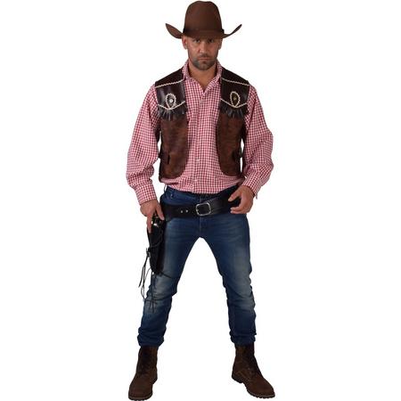 Cowboy gilet - Wilde Westen kleding Country Stijl heren maat S/M