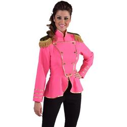 Roze Uniform jasje met gouden epauletten - Circusdirecteur kostuum dames Maat 46-48