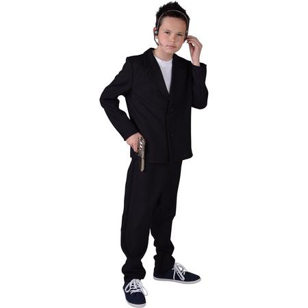 Jongens verkleedkleding Bodyguard - Zwart pak/kostuum maat 152