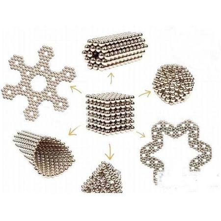 3D puzzel - Buckyballs 216 st. 3mm - Magneet balletjes ballen zilver - Neodymium
