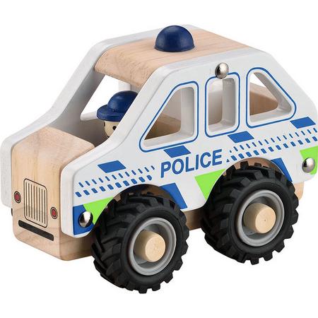 Politieauto met rubber wielen