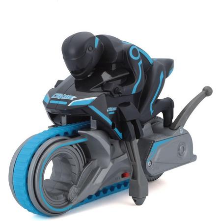 Maisto Tech RC Cyklone Motobike - Motor Drifter blauw 18 cm