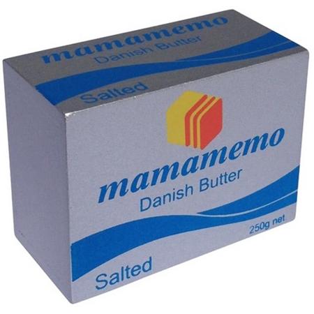 Mama Memo Deense Boter Hout 6 Cm Zilver/blauw