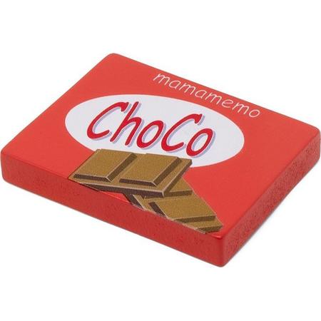 Mamamemo Chocoladereep 10 X 8 Cm Hout Rood/bruin