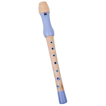 Mamamemo Houten Fluit 32,4 X 3,2 Cm Blauw