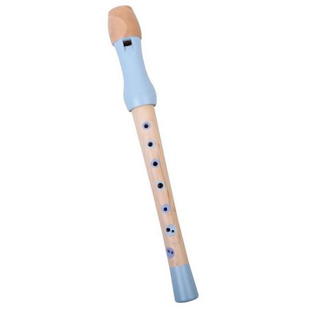 Mamamemo Houten Fluit 32,4 X 3,2 Cm Lichtblauw