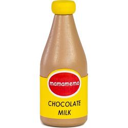Mamamemo Pak Chocolademelk Hout 10 X 4 Cm Bruin/geel