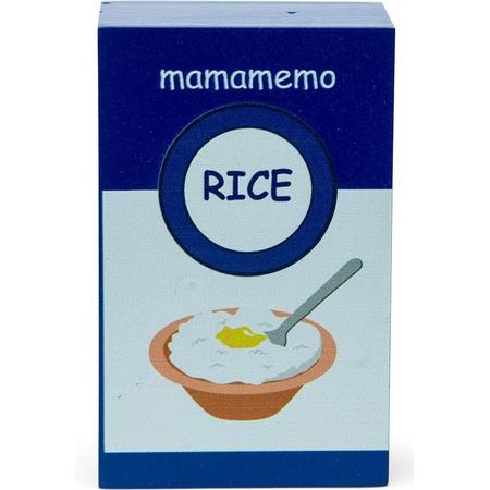 Mamamemo Pak Rijstpudding 10 Cm Hout Blauw/wit