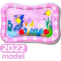 Mamboe Waterspeelmat Roze - Waterspeelgoed - Watermat baby - 70 x 50 cm - Babygym - Speelmat - Speelkleed Baby Opblaasbaar - Tummy Time - Kraamcadeau - Voor Meisjes