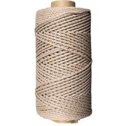 Katoen macramé touw - Macramé   - Aarde - 3mm dik - 140 meter - 600 gram