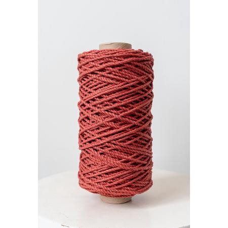 Rood - katoen macrame touw - 3mm dik - 600 gram - 140 meter