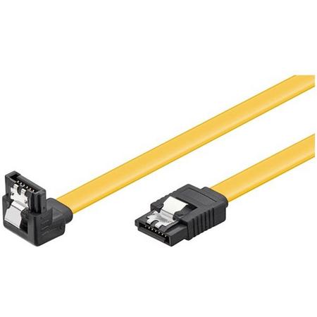 Goobay TAKSATA030DR 0.3m SATA 7-pin SATA 7-pin Zwart, Geel SATA-kabel