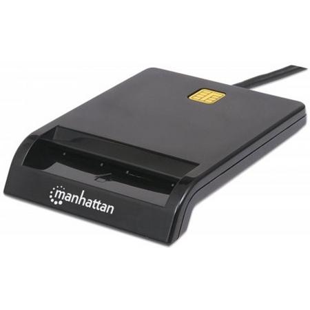 Manhattan 102049 smart card reader Binnen Zwart USB 2.0