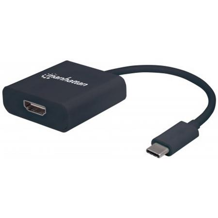 Manhattan 151788 USB-C 3.1 HDMI Zwart kabeladapter/verloopstukje