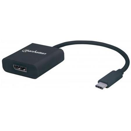 Manhattan 152020 USB-C 3.1 DisplayPort Zwart kabeladapter/verloopstukje