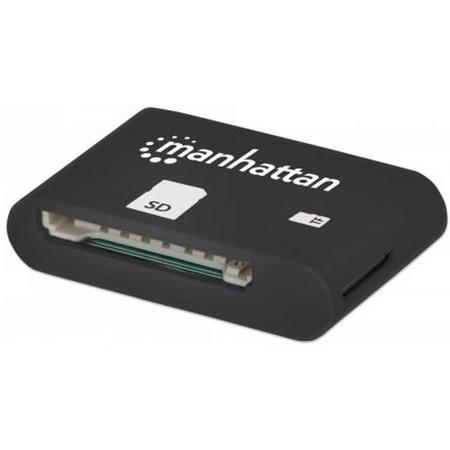 Manhattan 406208 USB 2.0 Zwart geheugenkaartlezer
