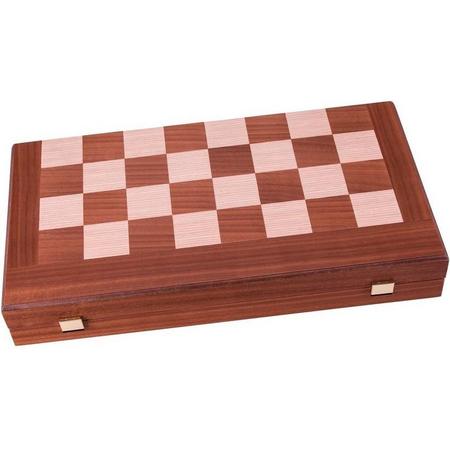 Mahonie combo Schaken - Dammen - Backgammon set - 38 x 20 cm  Top Kwaliteit