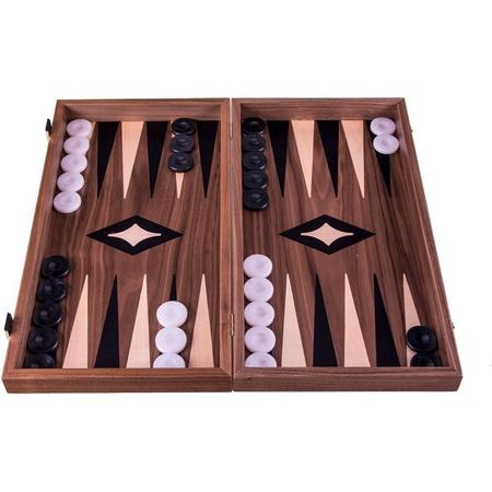 Walnoot combo Schaken - Dammen - Backgammon set - 38x20 cm - Luxe