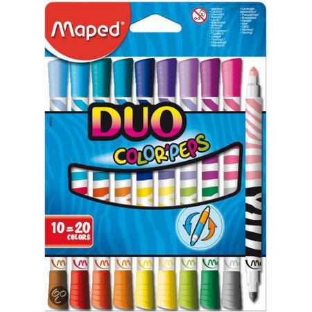 ColorPeps viltstift Duo - in kartonnen doos x 10