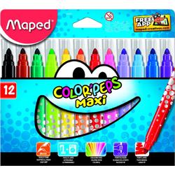 Colorpeps goed uitwasbare viltstift Maxi x 12