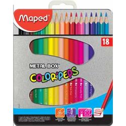Colorpeps kleurpotlood - metalen doos x 18