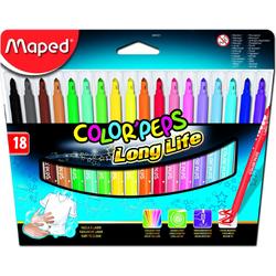 Maped Viltstift ColorPeps 18 stiften in een kartonnen etui