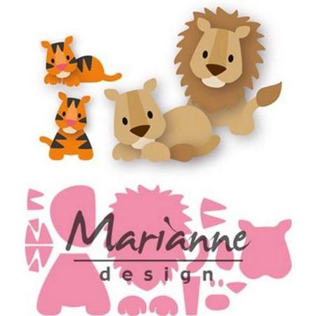 Marianne Design Collectable Elines leeuw / tijger COL1455 100x75 milimeter