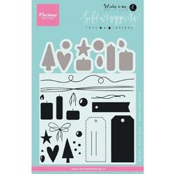 Marianne Design Stempel Giftwrapping Tags & Draad KJ1716