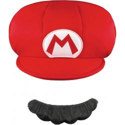 Marios™ pet en snor voor kinderen - Verkleedhoofddeksel
