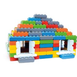Marioinex Junior blokken met deur en ramen - 140 stuks - Bouwblokken - speelgoed blokken - Budget blokken - Constructie blokken