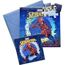 Spiderman kaart met puzzel - Marvel