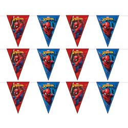 3x   Spiderman vlaggenlijnen themafeest 230 cm - Kinderfeestje partijtje feestslingers
