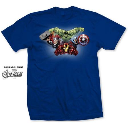 Avengers Avengers character Fly Blue T Shirt: XXL
