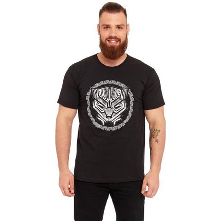 Marvel Black Panther Heren Tshirt -XL- Symbol Zwart