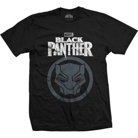 Marvel Comics - Black Panther Big Icon heren unisex T-shirt zwart - S