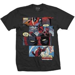 Marvel Comics - Deadpool Strips heren unisex T-shirt zwart - L