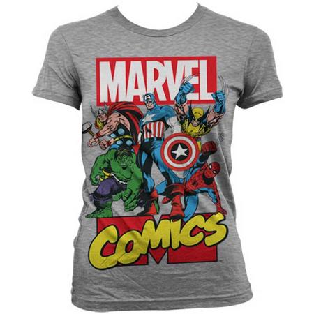 Marvel Comics - Heroes dames T-shirt grijs - Superhelden comics merchandise - XL - Hybris