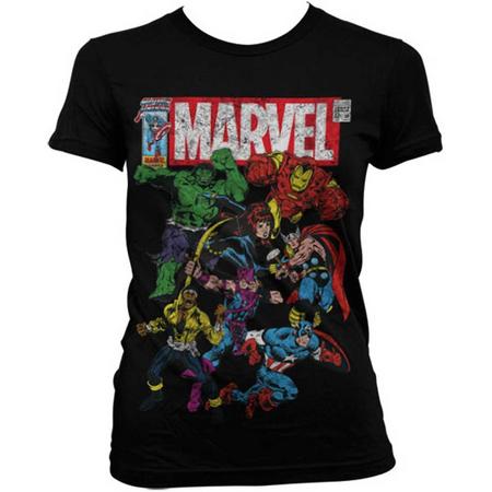 Marvel Comics - Team-Up dames T-shirt zwart - Superhelden comics merchandise - XL - Hybris