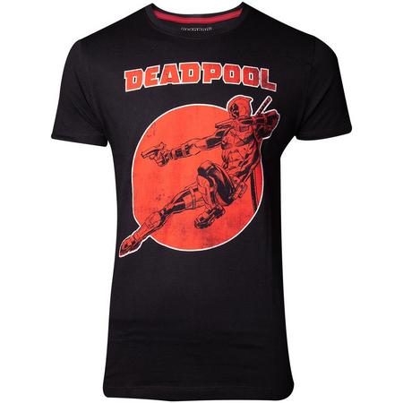 Marvel Deadpool Heren Tshirt -L- Vintage Zwart
