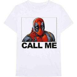 Marvel Deadpool Heren Tshirt -S- Deadpool Call Me Wit