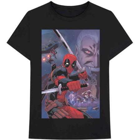 Marvel Deadpool Heren Tshirt -S- Deadpool Composite Zwart