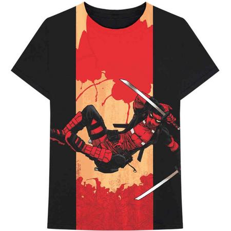 Marvel Deadpool Heren Tshirt -XL- Deadpool Samurai Zwart