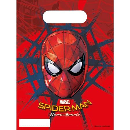 Marvel Feestzakjes Spider-man Rood 23 Cm 6 Stuks