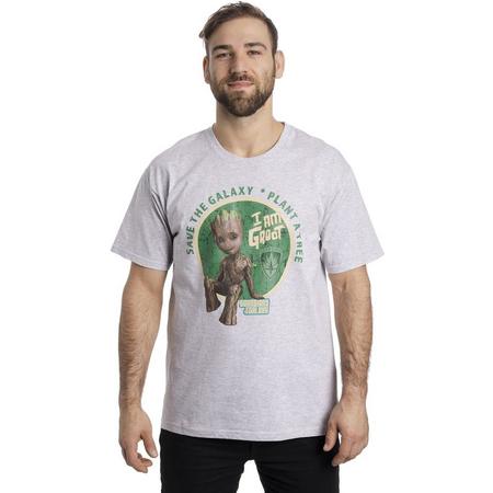 Marvel Guardians Of The Galaxy Heren Tshirt -S- Save The Planet Grijs